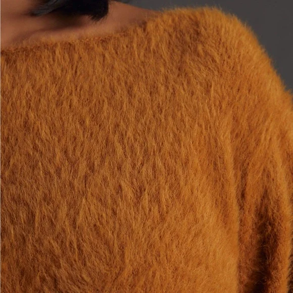 ✨ Anthropologie Cropped Eyelash Sweater Sz S - Picture 8 of 9